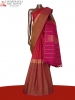 Half And Half Handloom Kanjeevaram Silk Saree